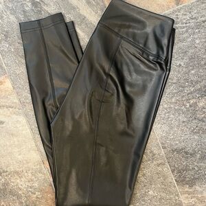 Black Faux Leather Leggings